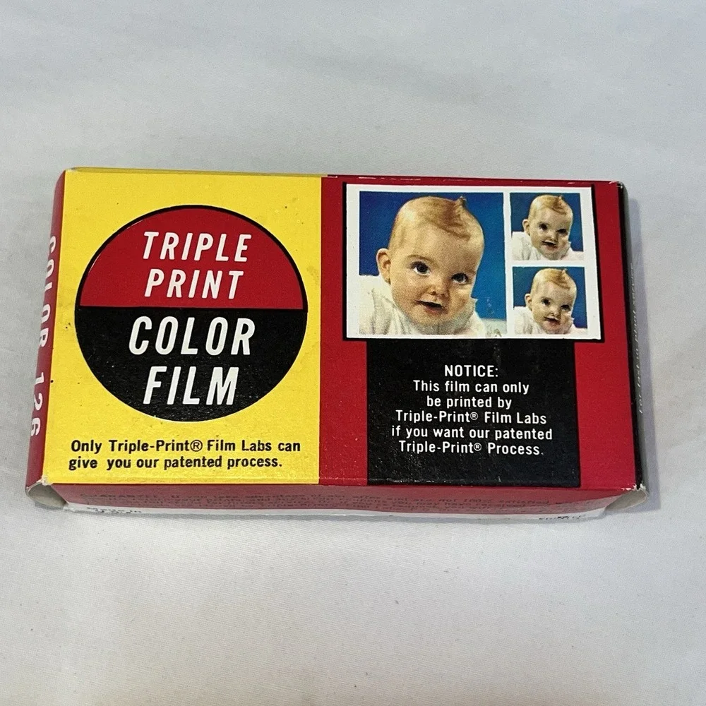 Lot of 2 Triple Print 126 Color Film 12 Exposures Expired 1973-74 Unused NOS